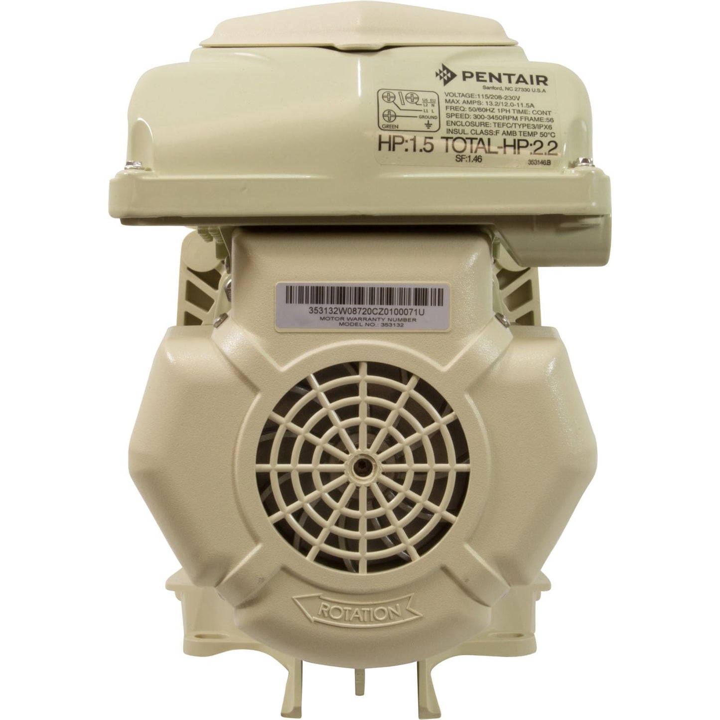 Pentair EC-342001 - SuperFlo VS Variable Speed Pool Pump, 1.5 HP - Limited Warranty
