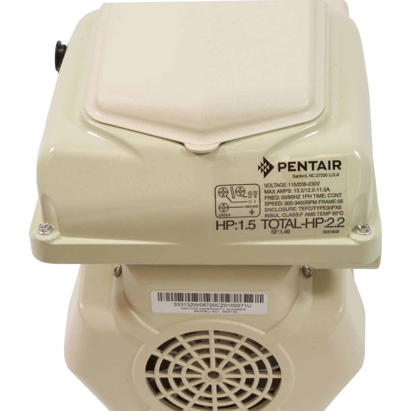Pentair EC-342001 - SuperFlo VS Variable Speed Pool Pump, 1.5 HP - Limited Warranty