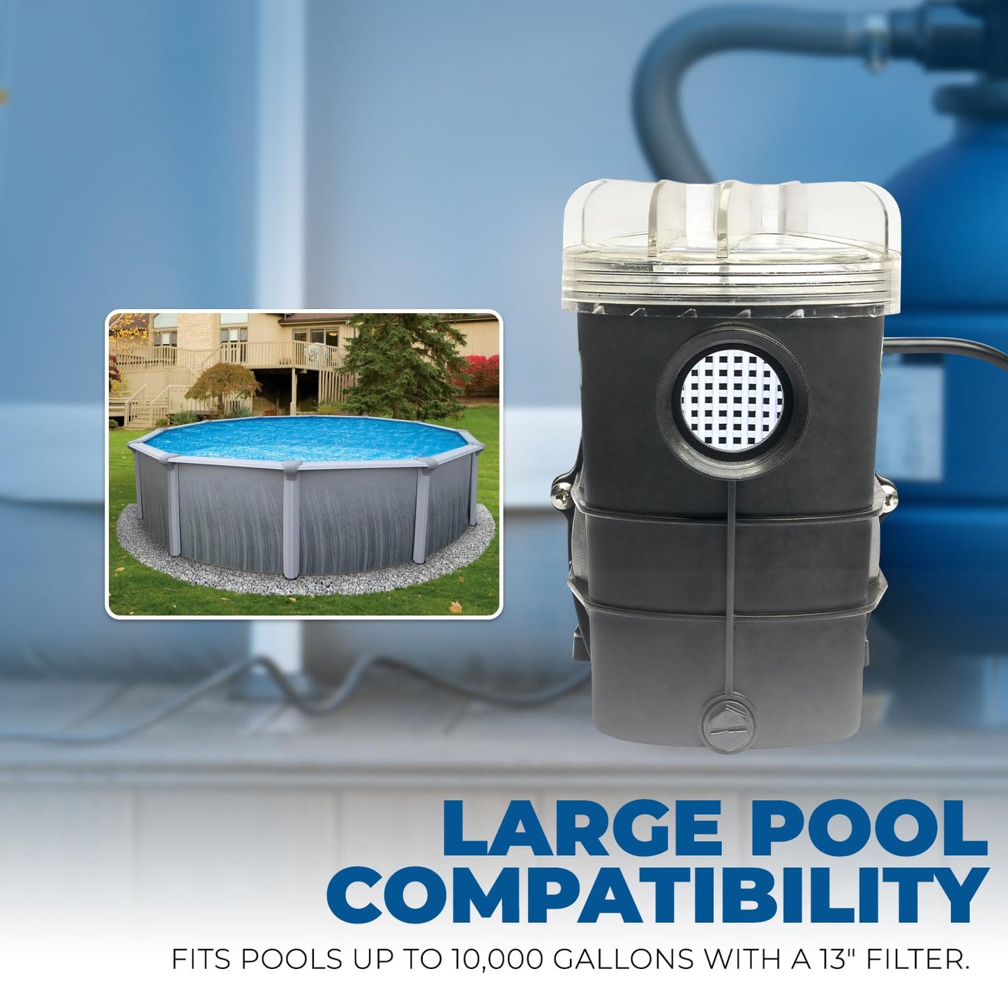 XtremepowerUS 3/4HP 2,400GPH High Flow Pond DIY Self Priming for Above Ground Swimming Pool Pump Strainer Basket 1.5" NPT