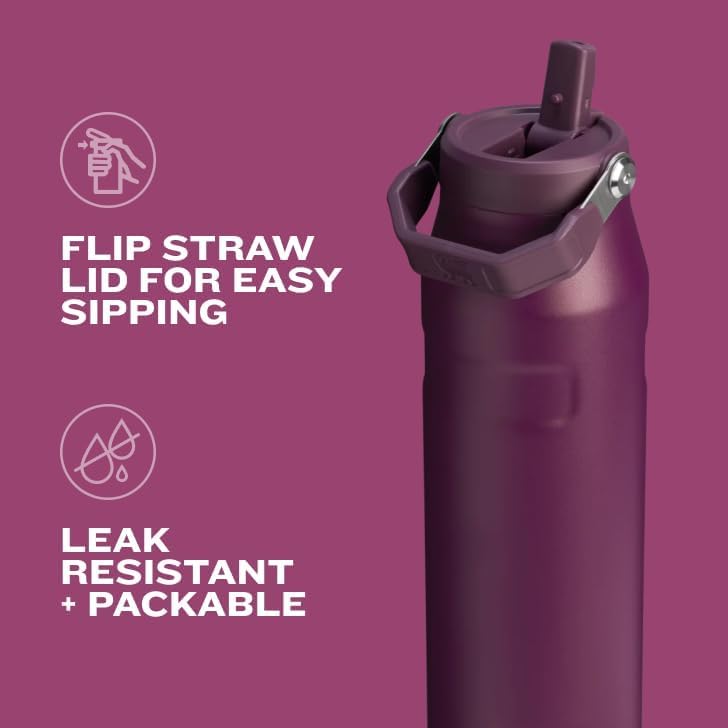 Stanley IceFlow Flip Straw Bottle 24oz – Insulated, Leak-Resistant, BPA-Free