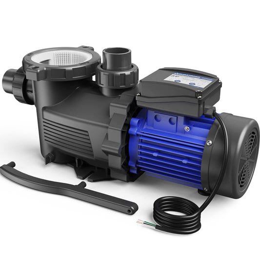 AQUASTRONG In/Above Ground Pool Pump, High Flow (with Timer, 2HP, 8917 GPH, 220V)
