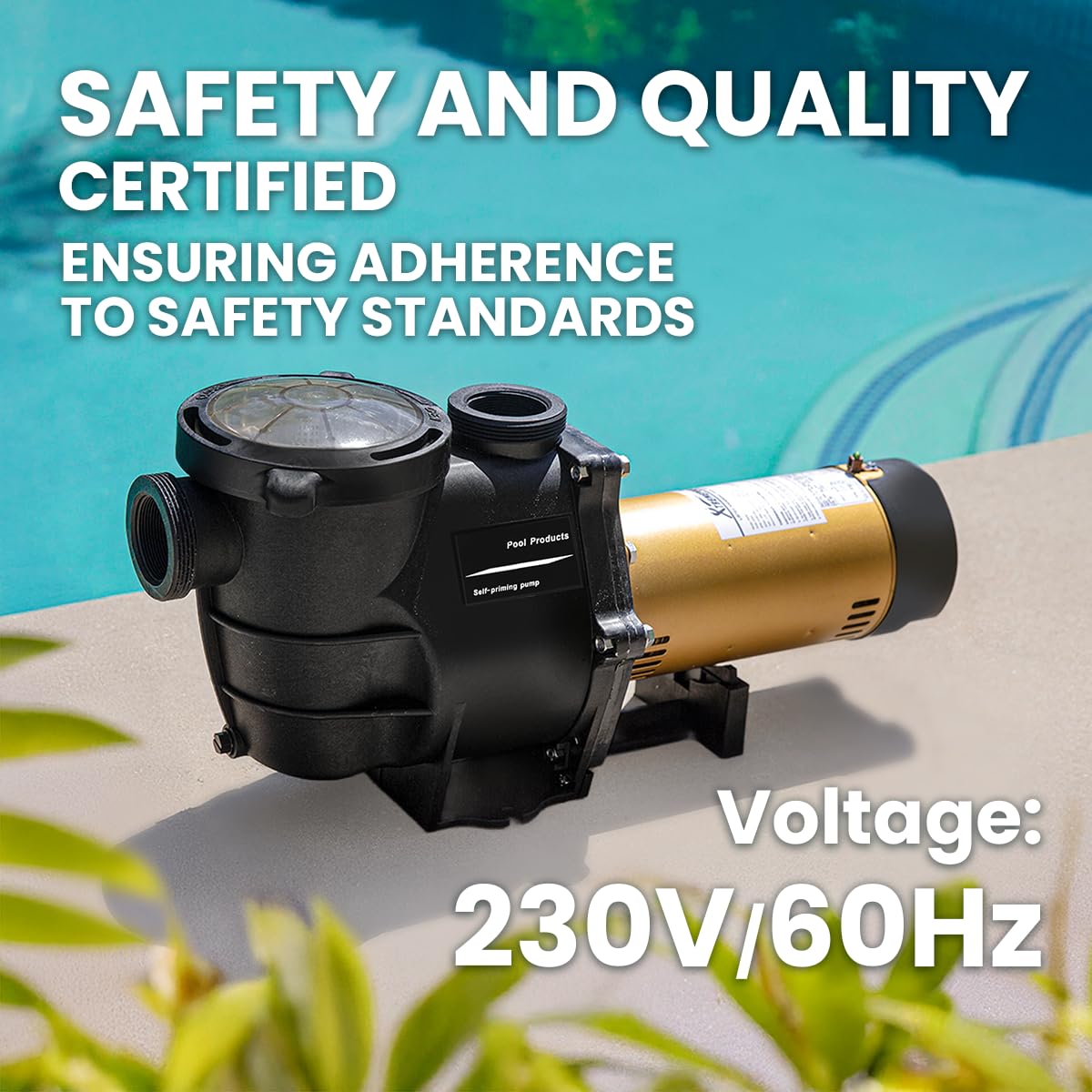 XtremepowerUS 2HP Self Prime In/Above Ground Swimming Pool Pump 2" NPT Fitting ETL